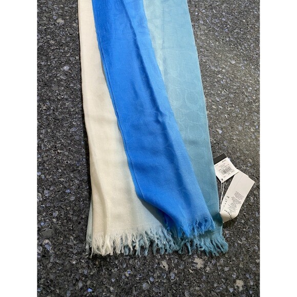NWT Coach Scarf F29925 Lightweight VRT Ombre Signature C Wrap Pink 68 × 24" READ - Picture 10 of 13